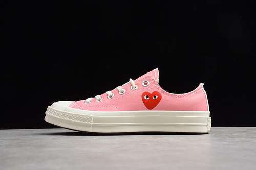 【250】[168304C]-[PLAY CDG X CHUCK TAYLOR 70S LOW TOP STRAWBERRY PINK/EGRET]-[UNISEX:35-44]