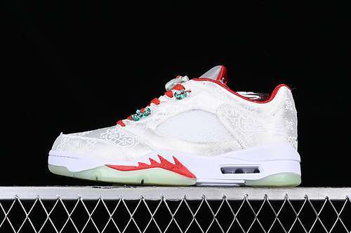 【300】[DM4640-666]-[AIR JORDAN 5 LOW WHITE/GREY/RED/GREEN]-[WOMAN:36-39]-[MAN:40-45]