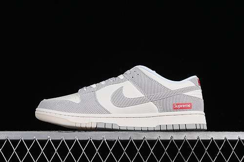 【360】[FC1688-143]-[SB DUNK LOW SUPREME WHITE/GREY]-[WOMAN:36-39]-[MAN:40-45]