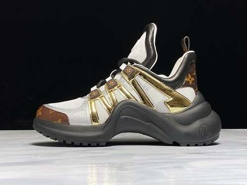 【480】[L*V SCI-FI SNEAKERS WHITE/GREY/GOLD]-[WOMAN:35-40]