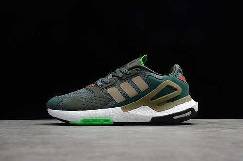 【300】[FW4817]-[DAY JOGGER SHOES ARMY GREEN/GREY/WHITE-ORANGE]-[WOMAN:36-39]-[MAN:40-45]