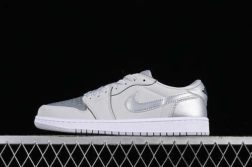 【260】[CZ0790-002]-[AIR JORDAN 1 RETRO LOW NEUTRAL GREY/METALLIC SILVER/WHITE]-[UNISEX:36-46]