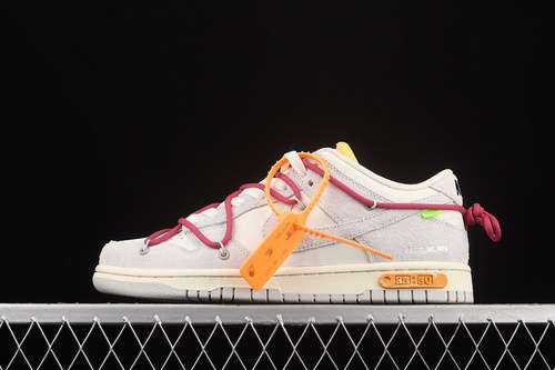 【480】[DJ0950-114]-[OW X SB DUNK LOW LOT 35 OF 50 SAIL/NEUTRAL GREY/PINK]-[UNISEX:36-46]