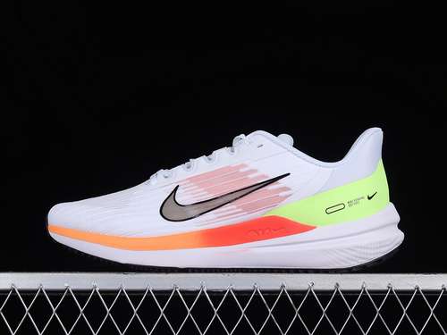 【280】[DD6203-100]-[ZOOM WINFLO 9 WHITE/BLACK/ORANGE CRIMSON]-[WOMAN:36-39]-[MAN:40-45]