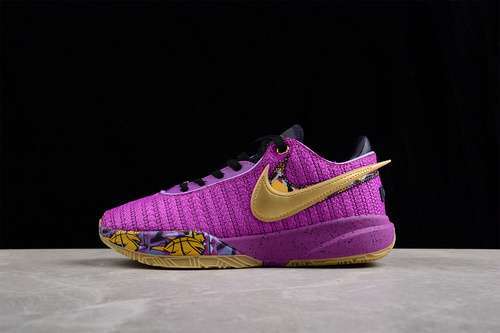 【390】[FD0207-500]-[LEBRON 20 GS YOUNG HEIRS VIVID PURPLE/METALLIC GOLD/BLACK/CAVE PURPLE/LILAC]