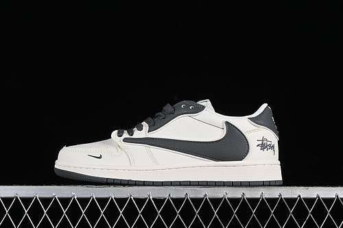 【360】[DM6688-601]-[TRAVIS SCOTT X FRAGMENT DESIGN X AIR JORDAN 1 LOW OG SP WHITE/BEIGE BLACK][36-45]