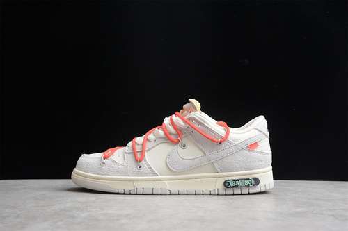 【360】[DJ0950-118]-[OW X SB DUNK LOW LOT 33 OF 50 SAIL/NEUTRAL GREY/CHILE RED]-[UNSIEX:36-46]