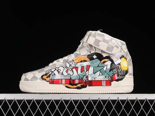 【460】[1A9VE6]-[L*V X AIR FORCE 1 MID 07 WHITE/LIGHT GREY/MULTI-COLOR]-[WOMAN:36-39]-[MAN:40-47.5]