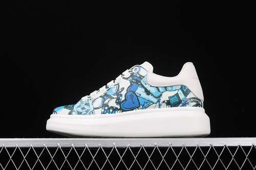 [ALE*XANDER MCQUEEN SOLE SNEAKERS WHITE/BLUE/WHITE]-[WOMAN:34-39]-[MAN:40-45]