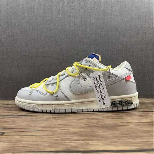 【450】[DM1602-120]-[OW X SB DUNK LOW LOT 27 OF 50 SAIL/NEUTRAL GREY/LIGHT YELLOW]-[UNISEX:36-47.5]