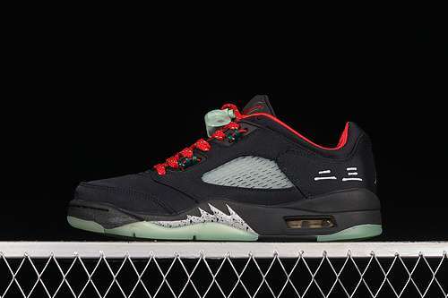 【530】[DM4640-036]-[CLOT X AIR JORDAN 5 RETRO LOW BLACK/CLASSIC JADE-FIRE RED]-[MAN:40-47.5]