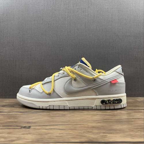 【430】[DM1602-120]-[OW X SB DUNK LOW DEAR SUMMER LOT 27 OF 50 SAIL/NEUTRAL GREY/YELLOW]