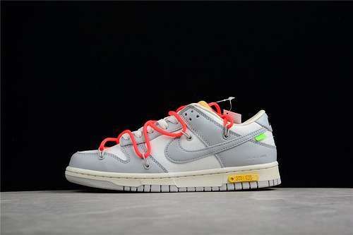 【480】[DM1602-110]-[OW X SB DUNK LOW LOT 06 OF 50 SAIL/NEUTRAL GREY/RED]-[WOMAN:36-39]-[MAN:40-47.5]
