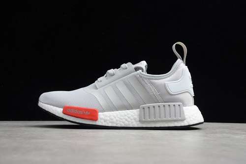 【300】[S79160]-[NMD-R1 PK SHOES LIGHT GRAY/CLOUD WHITE/RED]-[MAN:39-45]