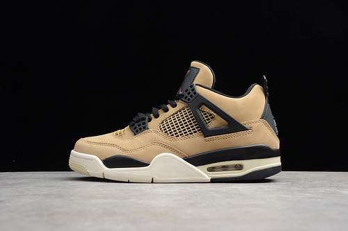 [AQ9129-200]-[ST AIR JORDAN 4 RETRO FOSSIL MUSHROM/BLACK-FOSSIL-PALE IVORY]