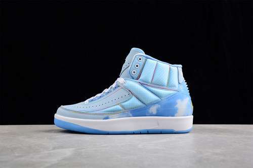 【460】[DQ7691-419]-[J. BALVIN X AIR JORDAN 2 RETRO CELESTINE BLUE/WHITE/MULTI-COLOR]-[UNISEX:36-46]