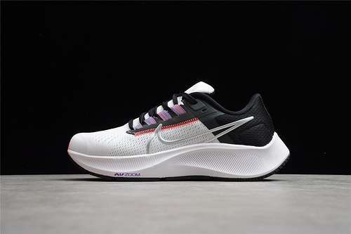 【280】[CW7358-101]-[AIR ZOOM PEGASUS 38 WHITE/BLACK/FLASH CRIMSON/METALLIC SILVER]-[WOMAN:36-39]