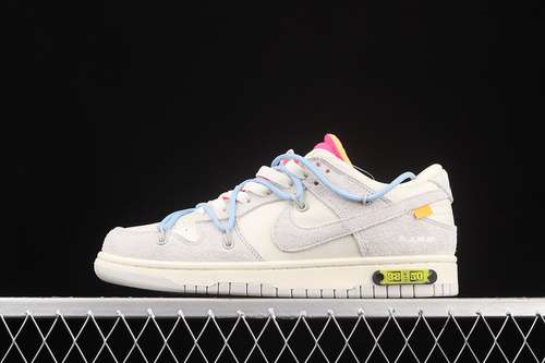 【460】[DJ0950-113]-[OW X SB DUNK LOW LOT 38 OF 50 SAIL/NEUTRAL GREY/PSYCHIC BLUE]-[UNISEX:36-46]