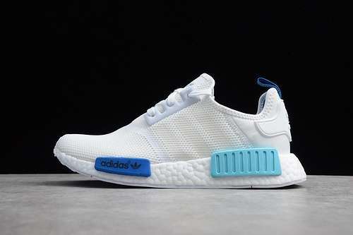 [S75235]-[NMD R1 SHOES FOOTWEAR WHITE/FOOTWEAR WHITE/BLUE GLOW]-[WOMAN:36-39]-[MAN:40-45]-[OG00124]