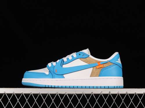 【340】[CZ0790-148]-[AIR JORDAN 1 LOW OG WHITE/BLUE/LIGHT KHAKI]-[WOMAN:36-39]-[MAN:40-46]