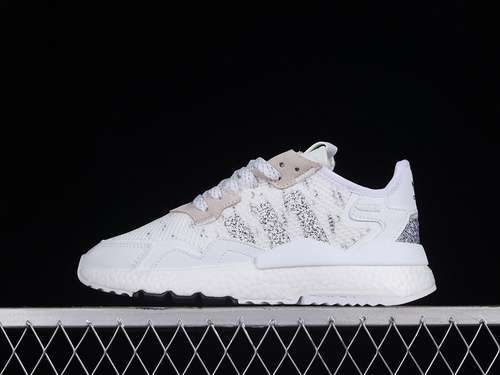 【280】[CG6205]-[NITE JOGGER BOOST SHOES CLOUD WHITE/CORE BLACK/BEIGE]-[WOMAN:36-39]-[MAN:40-45]