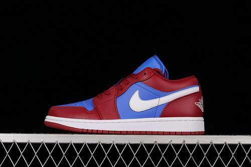 【300】[DC0774-604]-[AIR JORDAN 1 LOW POMEGRANATE/MEDIUM BLUE-WHITE]-[WOMAN:36-39]-[MAN:40-46]
