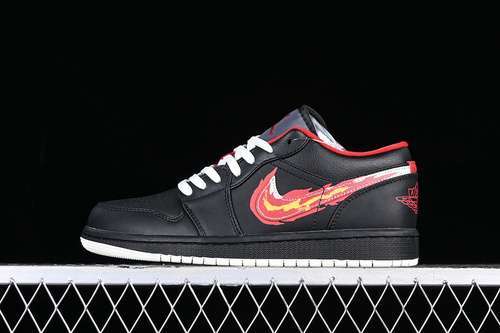 【280】[FJ7073-010]-[AIR JORDAN 1 LOW FLAMING SWOOSH BLACK/RED/WHITE]-[WOMAN:36-39]-[MAN:40-46]