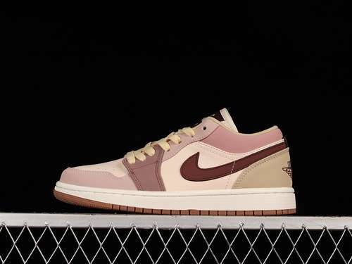 【280】[DO7450-201]-[AIR JORDAN 1 LOW LIGHT PINK/WHITE/KHAKI]-[WOMAN:36-39]-[MAN:40-46]