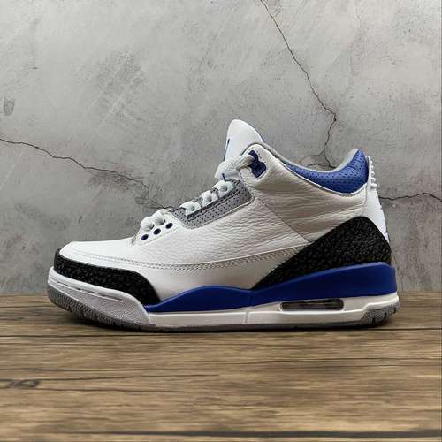 【550】[CT8532-145]-[AIR JORDAN 3 RETRO WHITE/BLACK/CEMENT GREY/RACER BLUE]-[MAN:40.5-47.5]