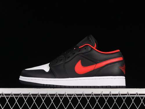 【300】[553558-063]-[AIR JORDAN 1 LOW WHITE TOE BLACK/FIRE RED-WHITE]-[WOMAN:36-39]-[MAN:40-46]