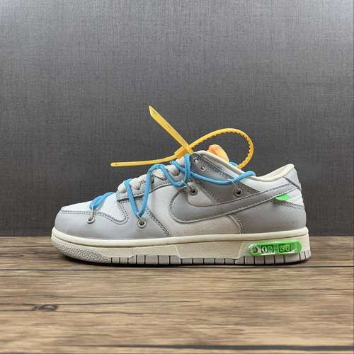 【300】[DM1602-115]-[OW X SB DUNK LOW LOT 02 OF 50 SAIL/NEUTRAL GREY/BLUE FURY]-[UNSIEX:36-45]