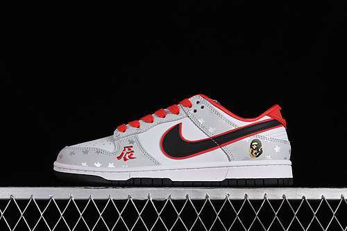 【380】[DQ1098-367]-[SB DUNK LOW BAPE WHITE/GREY/BLACK/RED/GOLD]-[WOMAN:36-39]-[MAN:40-45]