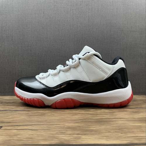【360】[AV2187-160]-[AIR JORDAN 11 RETRO LOW CONCORD-BRED WHITE/UNIVERSITY RED/BLACK/TRUE RED]