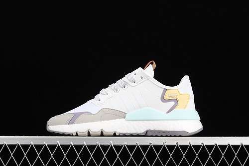 【280】[H01728]-[NITE JOGGER 2019 BOOST SHOES CLOUD WHITE/KHAKI/BLUE]-[WOMAN:36-39]-[MAN:40-45]