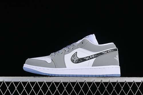 【260】[DC0774-105]-[AIR JORDAN 1 LOW WHITE/WOLF GREY/ALUMINUM]-[WOMAN:36-39]-[MAN:40-46]