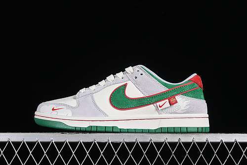 【360】[CR8033-505]-[SB DUNK LOW CNY WHITE/GREY/GREEN/RED]-[WOMAN:36-39]-[MAN:40-45]
