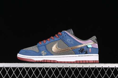【460】[DV2433-109]-[DUNK LOW SB WHITE/GREY/BLUE/GOLD/PURPLE]-[WOMAN:35.5-39]-[MAN:40-46]