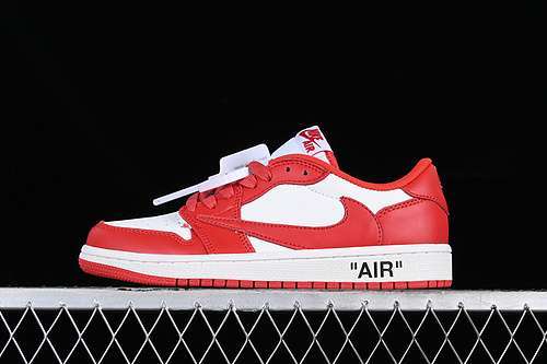 【300】[DM7890-103]-[TRAVIS SCOTT AIR JORDAN 1 LOW OG WHITE/RED]-[WOMAN:36-39]-[MAN:40-46]