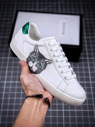 【310】[GU*CCI ACE EMBROIDERED LOW-TOP SNEAKER WHITE/MULTI-COLOR]-[UNISEX SIZE:35-44]