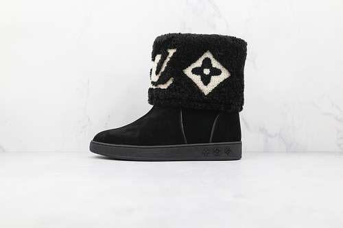 【550】[L*V WOOL BOOTS BLACK/BLACK/WHITE]-[WOMAN:35-40]