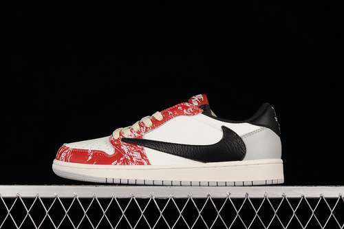 【320】[DM7866-133]-[FRAGMENT DESIGN TRAVIS SCOTT X AIR JORDAN 1 RETRO WHITE/BLACK/RED]-[UNISEX:36-46]