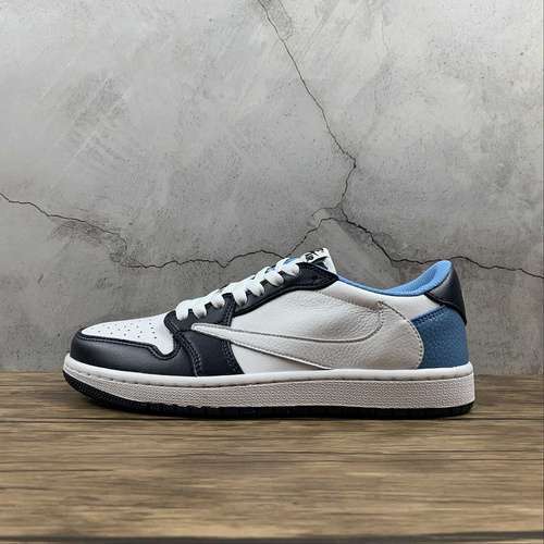 【340】[CQ4278-001]-[TRAVIS SCOTT FRAGMENT DESIGN X AIR JORDAN 1 LOW WHITE/NAVY/BLUE]-[UNISEX:36-46]