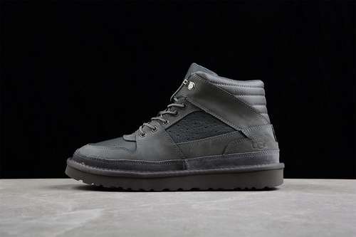 【380】[U*G*G HIGH-TOP LACE-UP SHORT BOOTS GREY/GREY/GREY]-[MAN:39-44]