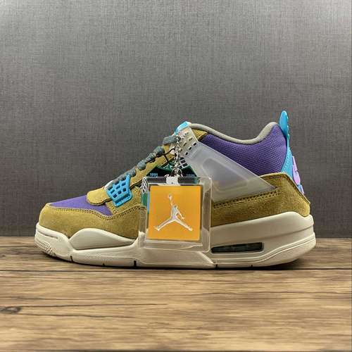 【430】[DJ5718-300]-[UNION LA X AIR JORDAN 4 RETRO DESERT MOSS/TURQUOISE BLUE/DARK IRIS]-[MAN:40-47.5]
