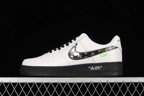 【850】[LV3369-101]-[L*V X AIR FORCE 1 LOW 07 WHITE/BLACK/GOLD]-[WOMAN:35.5-39]-[MAN:40-47.5]