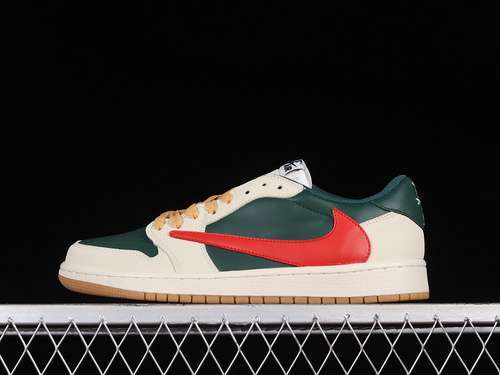 【320】[DM7866-801]-[TRAVIS SCOTT X AIR JORDAN 1 LOW OG DARK GREEN/WHITE/RED]-[UNSIEX:36-46]
