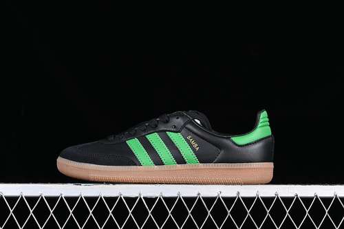 【260】[HQ7035]-[ADIDAS SAMBA TEAM AUSTIN FC CORE BLACK/REAL GREEN/GUM]-[WOMAN:36-39]-[MAN:40-44]