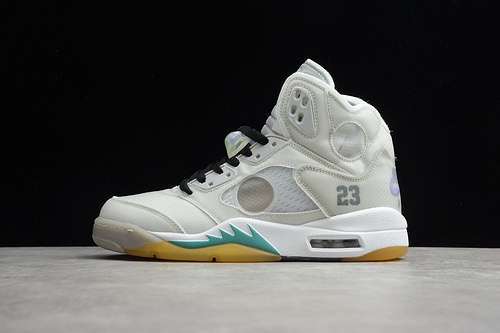 【450】[CT8480-105]-[OW X AIR JORDAN 5 GREY/GREEN-WHITE]-[WOMAN:36-39]-[MAN:40-45]