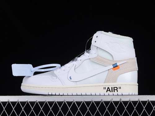 【380】[AQ0818-100]-[OW X AIR JORDAN 1 RETRO HIGH OG 2018 WHITE/WHITE/WHITE]-[UNISEX:36-47.5]