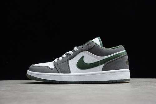 【340】[309192-131]-[AIR JORDAN 1 RETRO LOW NORTHSIDE GREY/WHITE/GREEN]-[UNISEX:36-46]